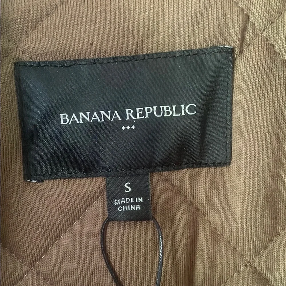 Banana Republic Men's S Brown Faux Suede Vest NWT Fall Layering Soft